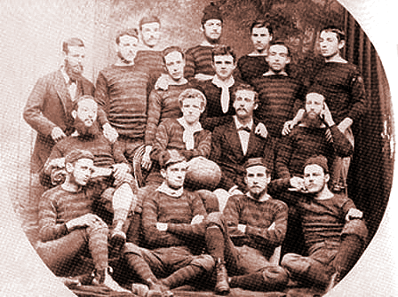 Brisbane FC's rugby XV team in 1879.