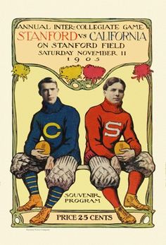 California vs Stanford 'Big Game' football was played under Rugby laws 1906-1914. 