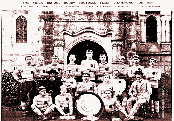 The King's School team of 1895 that won the GPS Rugby competition.