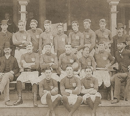 1886 NSW team (scarlet jersey) - click for larger...