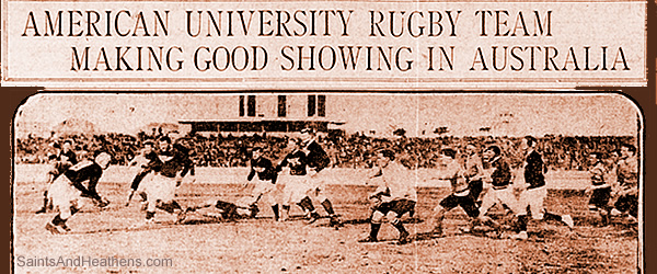 1910 American Universities vs Sydney University at the SCG (San Francisco Call)
