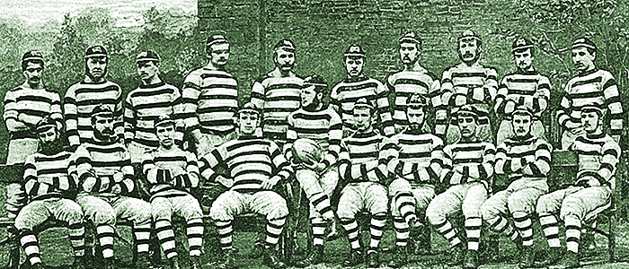 Ireland's first Rugby team played vs England in 1875 (20-a-side)