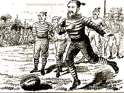 1884 Rugby in the Australian colonies cartoon
