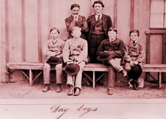 'Day boys' at Samuel Harborne Belcher's school for gentlemen's sons, Garroorigang, New South Wales, ca. 1875 [National Library of Australia]