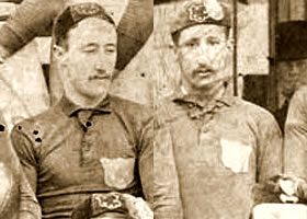 Balmain's Ewen (left) & Charles Cameron in the NSW team, 1886.