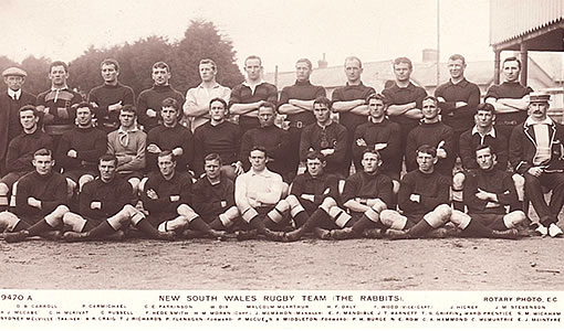 Early 'NSW Rabbits' postcard October 1908